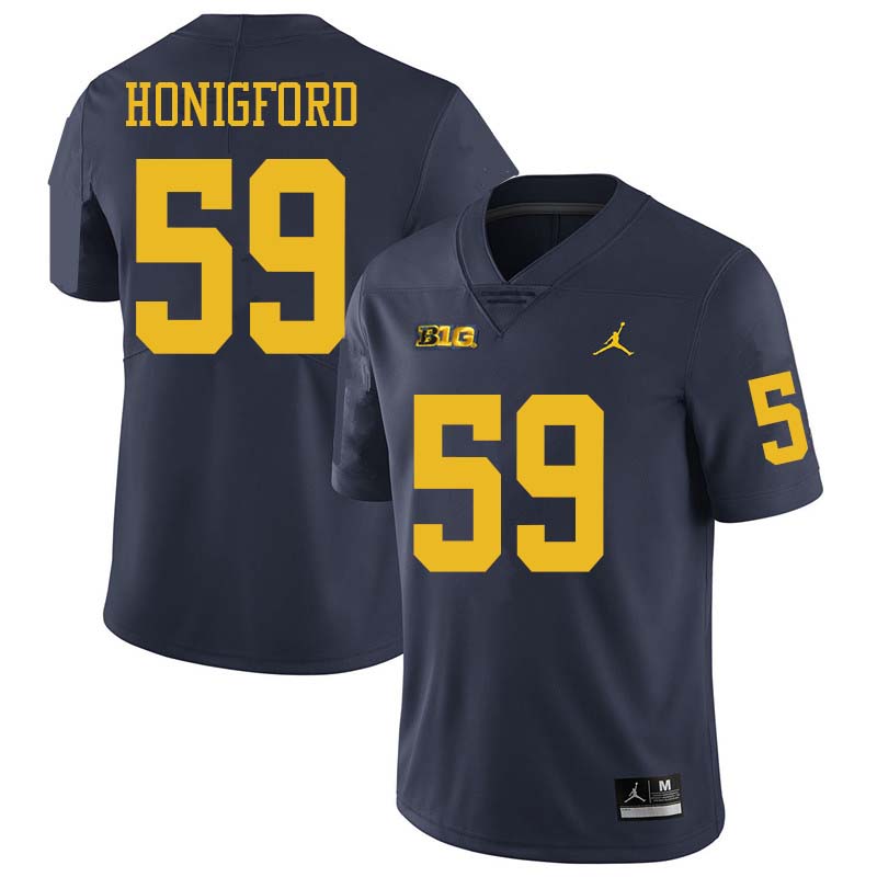 Jordan Brand Men #59 Joel Honigford Michigan Wolverines College Football Jerseys Sale-Navy